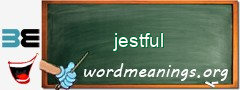 WordMeaning blackboard for jestful